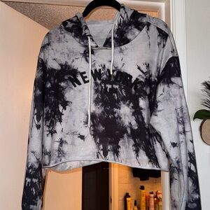 Black and White Tie-Dye Hoodie